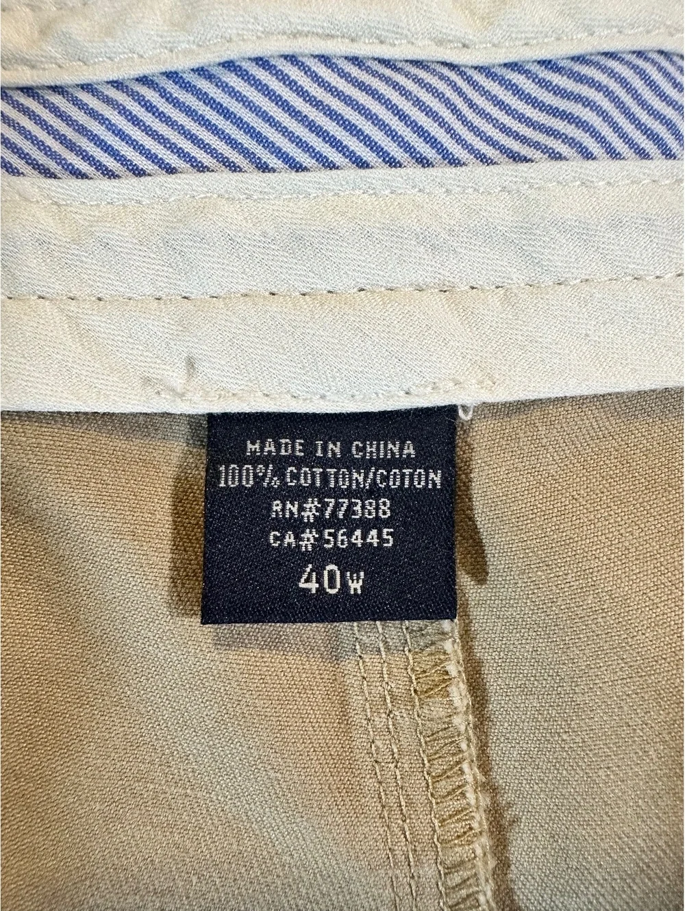 J.Crew Men's Classic Fit Khaki Pants 40W 100% Cotton Beige Casual Chino